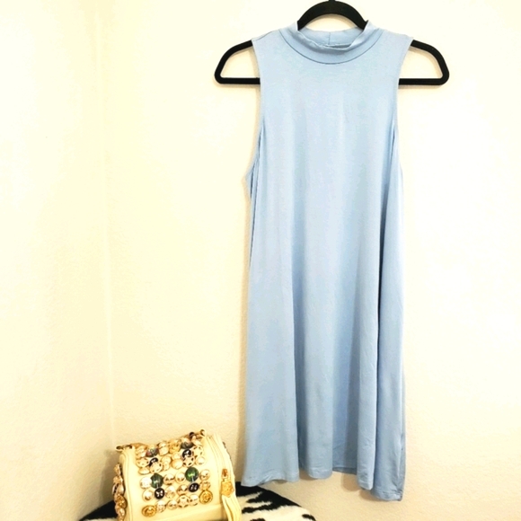 Silence + noise Powder blue swing dress sleeveless Med. EUC - Picture 2 of 12